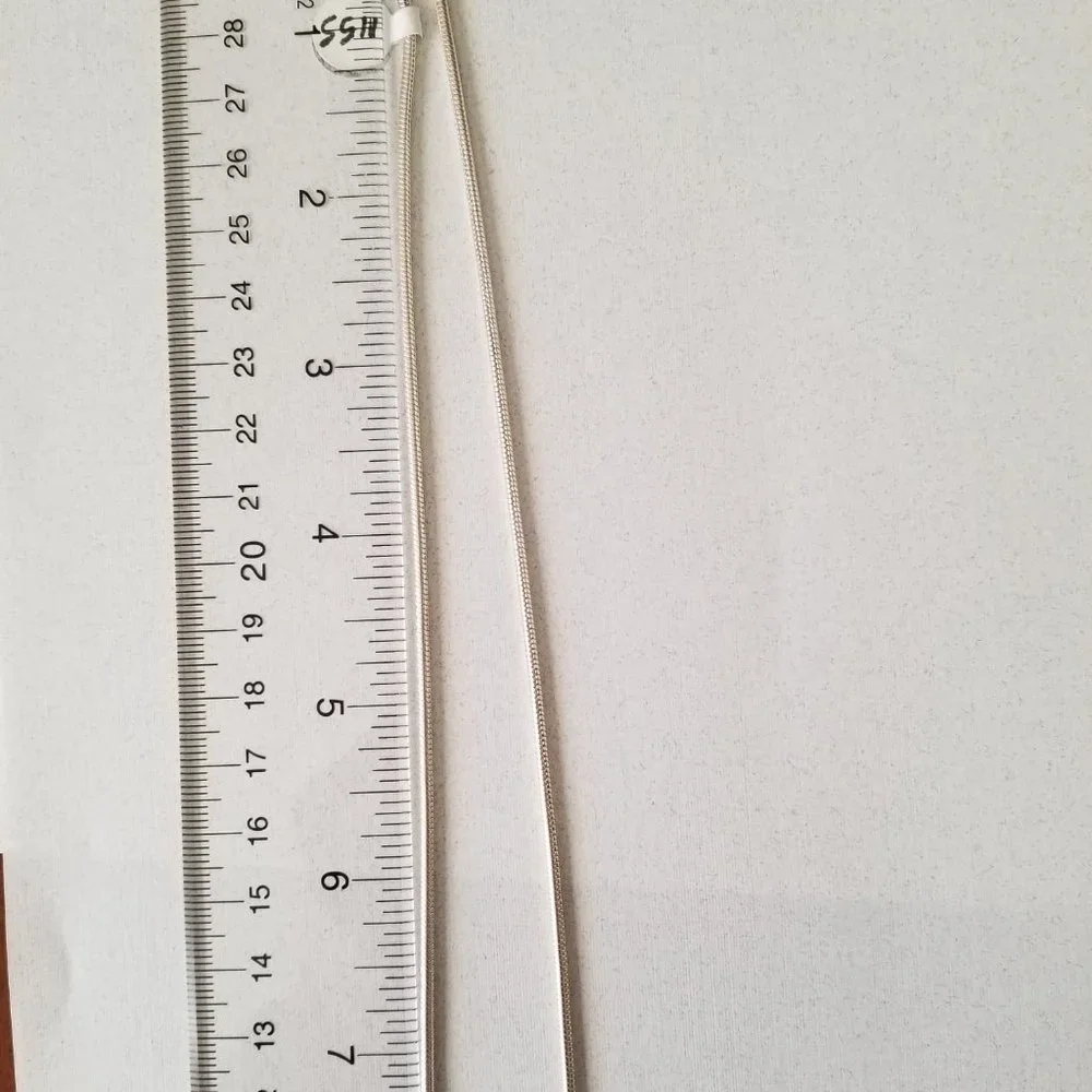 Solid 925 Sterling Silver 2mm 16" Snake Chain Spring Lock Clasp Necklace Fashion - Picture 4 of 6